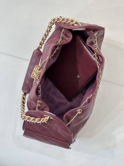 샤넬 25백 라지 버건디 42 x 36 x 15cm