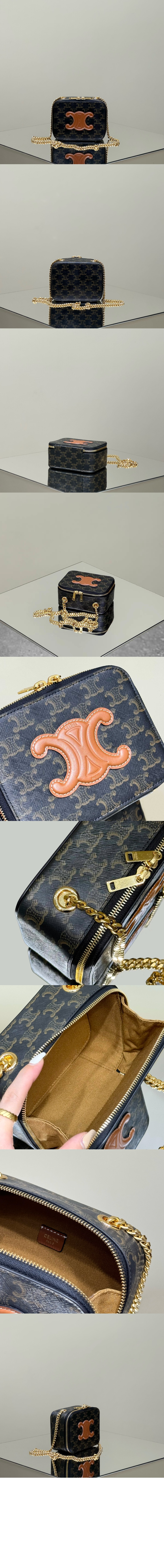 셀린느 퀴르 트리오페 체인 박스 10L052