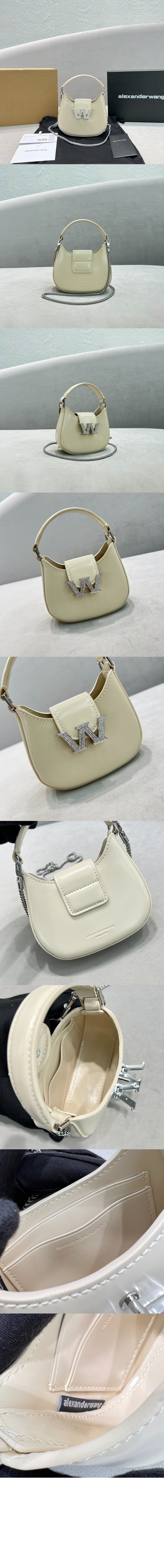 알렉산더왕 W 레거시 레더 호보백 마이크로 2K20L0