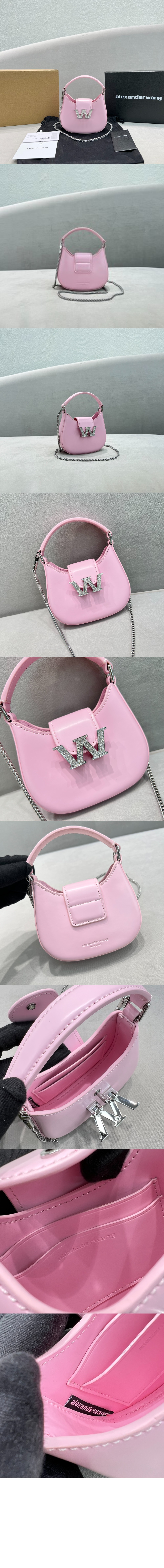 알렉산더왕 W 레거시 레더 호보백 마이크로 2K20L0