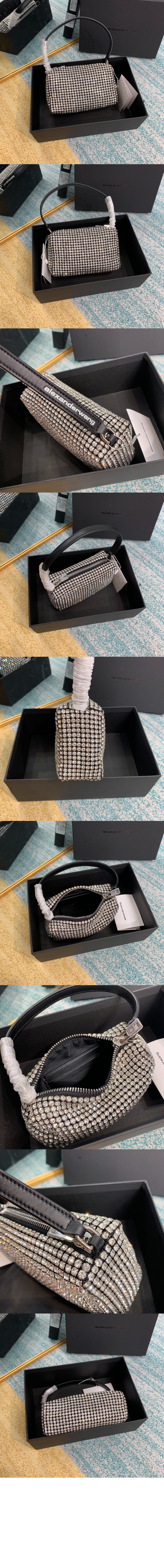 알렉산더왕 에어리스 라인스톤 메시 파우치 2019P0