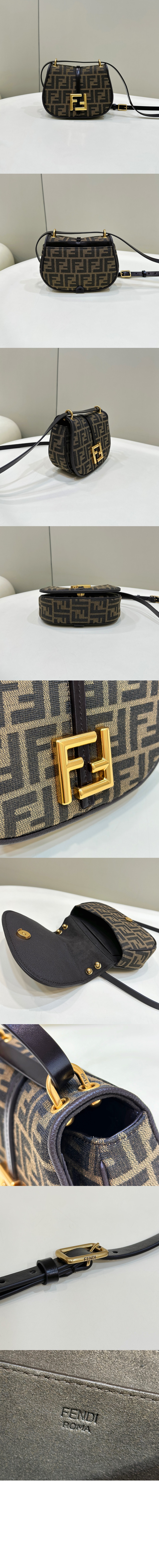 펜디 커몬 스몰 FF 자카드 패브릭백 8BS082