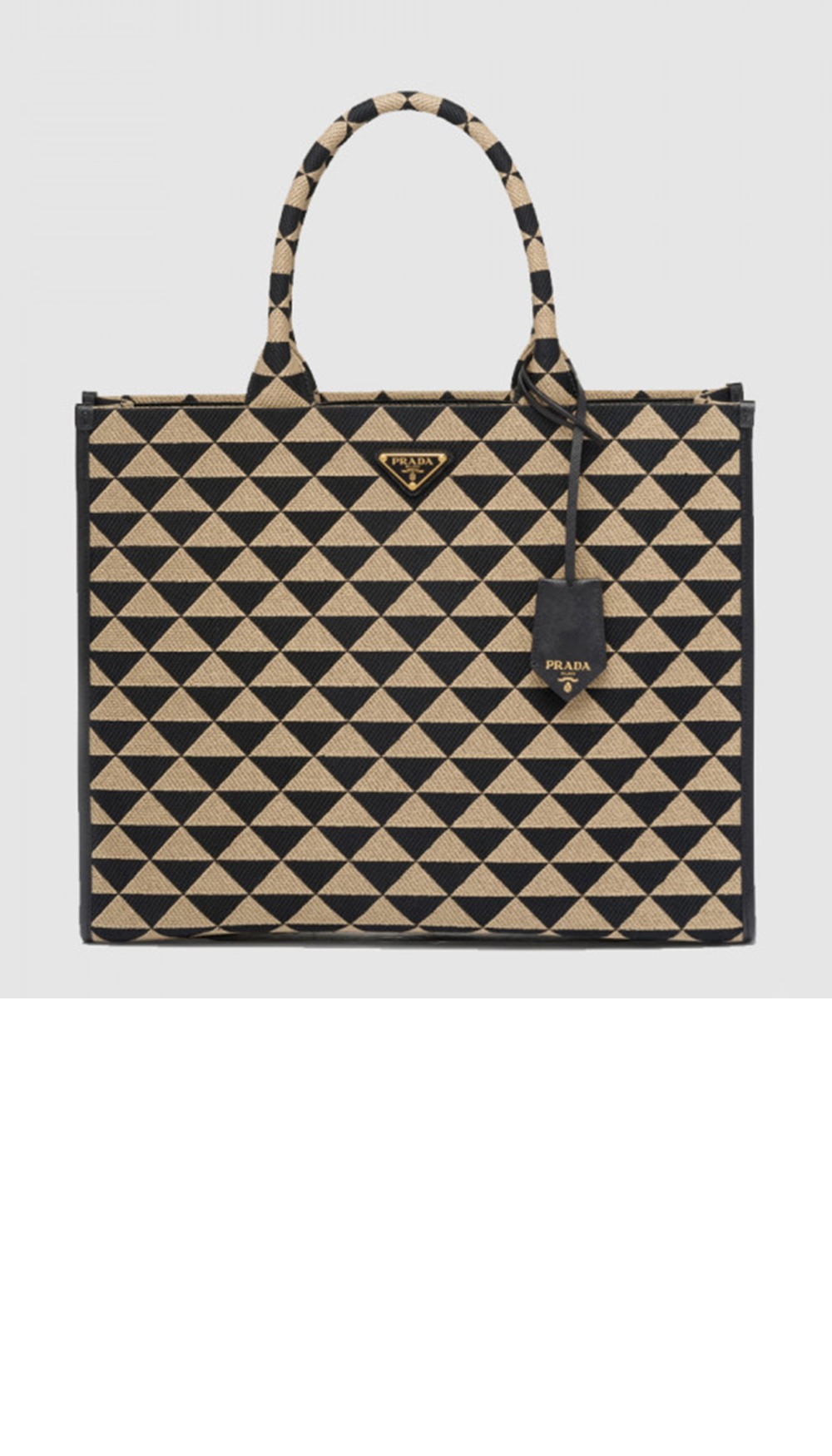 프라다 자카드 패브릭 토트백 1BA356