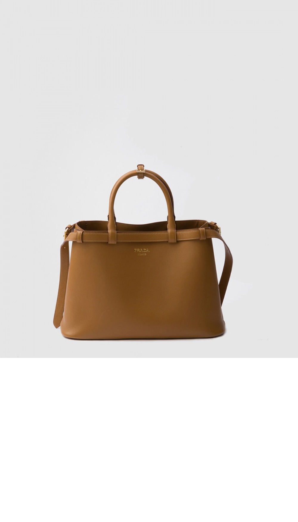 프라다 미디엄 가죽 핸드백 1BA417