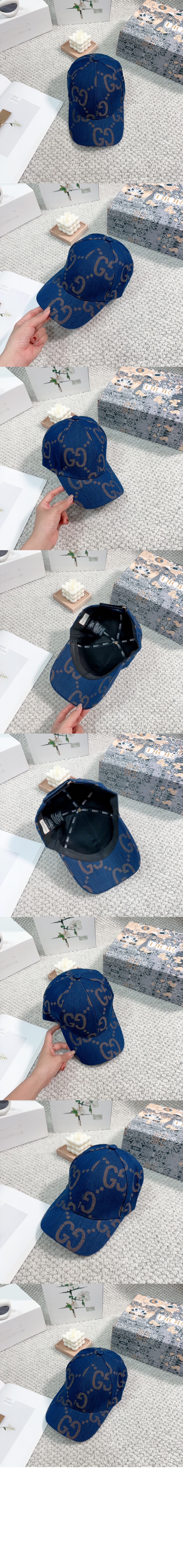 구찌 GG 데님 베이스볼 캡 656205