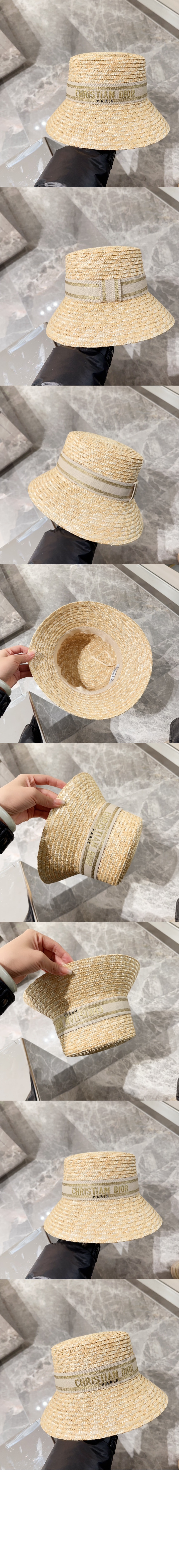 디올 좁은 챙 모자 35DBP