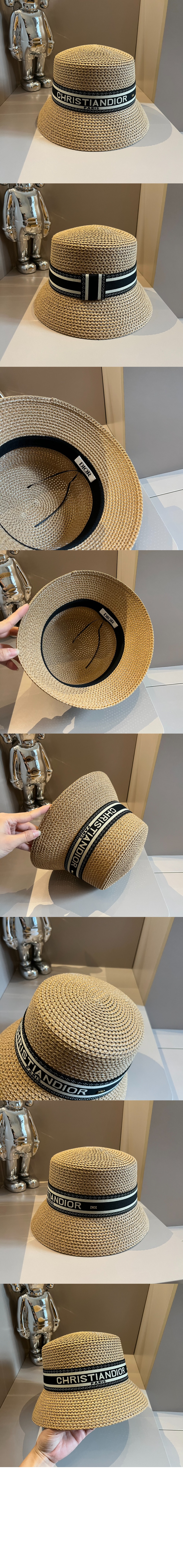 디올 좁은 챙 버킷모자 34PDP