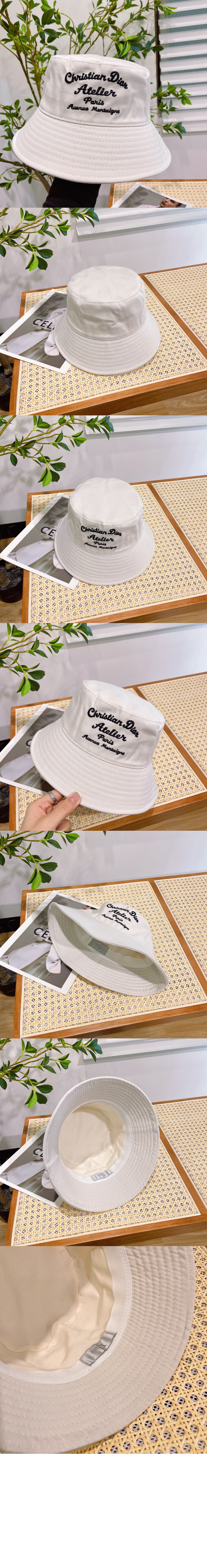 디올 아뜰리에 자수 로고 버킷햇 243C9