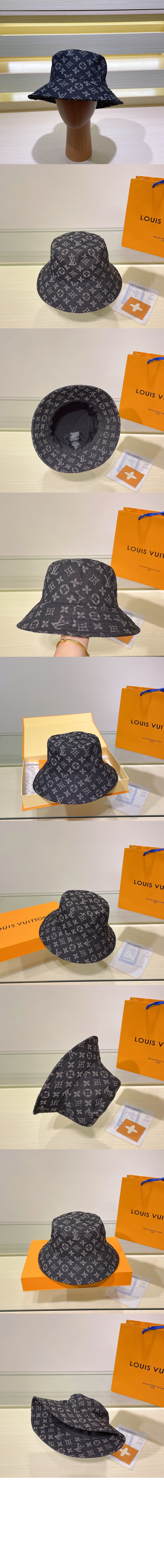 루이비통 모노그램 자카드 데님 버킷햇 M78774