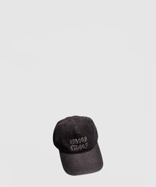 미우미우 데님 베이스볼 캡 5HC344