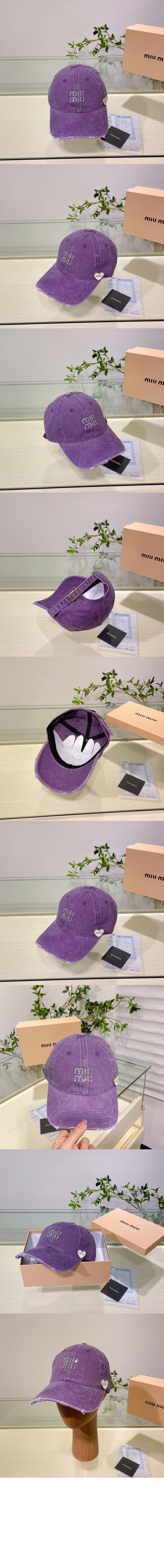 미우미우 데님 베이스볼 캡 5HC993
