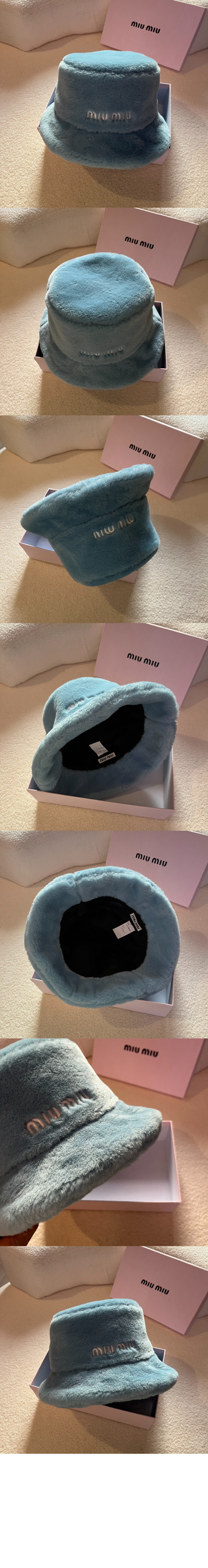 미우미우 로고 자수 버킷햇 5HC178