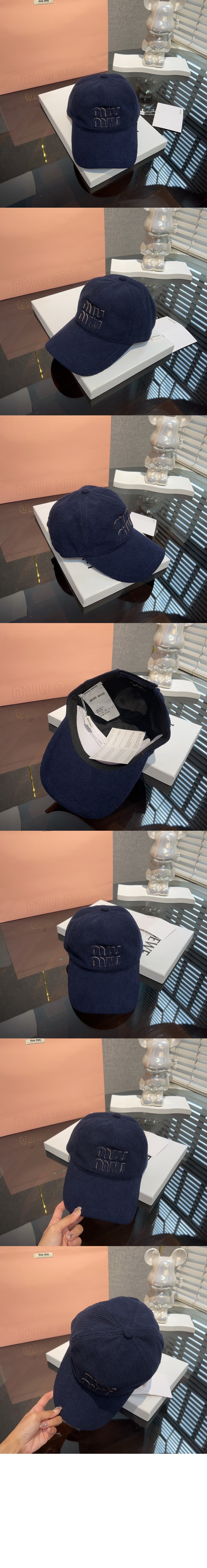 미우미우 코듀로이 베이스볼 캡 GF9FEB