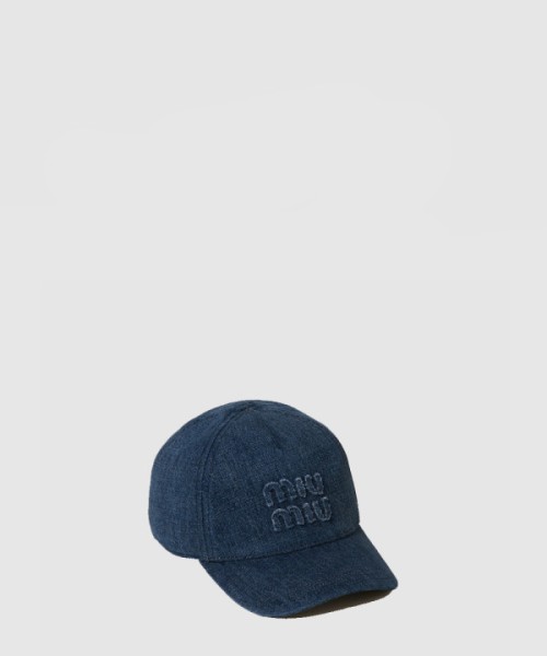 미우미우 데님 베이스볼 캡 5HC179