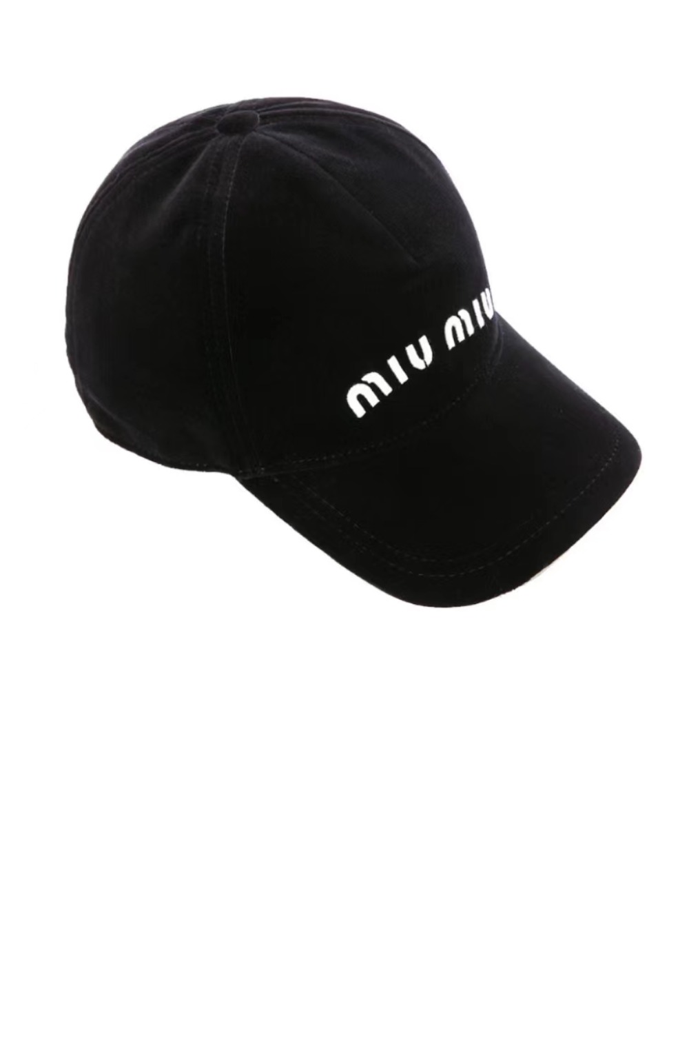 미우미우 벨벳 베이스볼 캡 5HC179