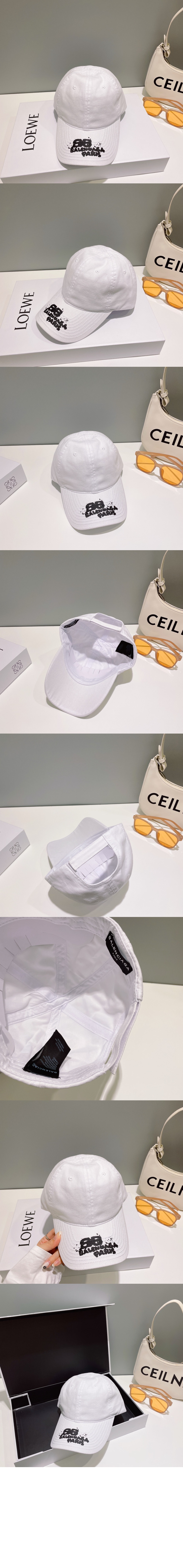 발렌시아가 코튼 드릴 Hand-Drawn BB Icon 캡 723771