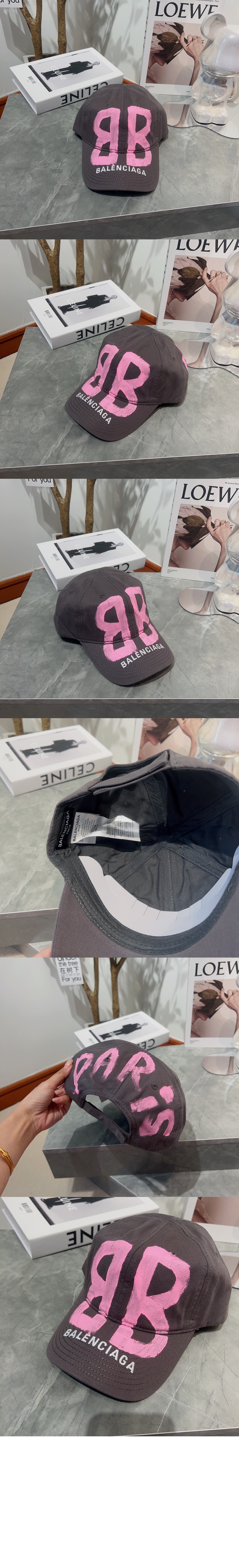 발렌시아가 코튼 드릴 BB Sprayed 캡 673321