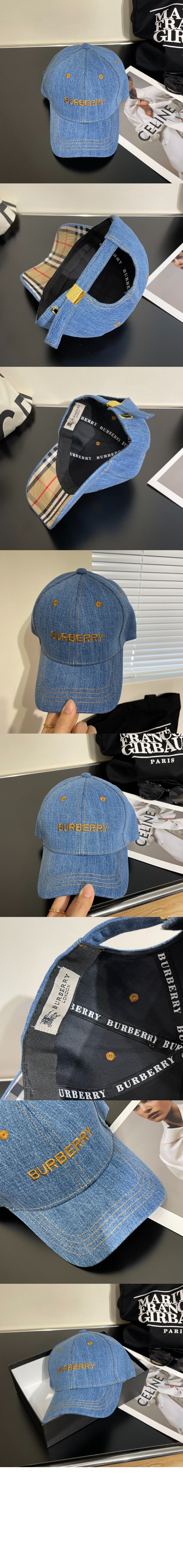 버버리 데님 베이스볼 캡 80707661