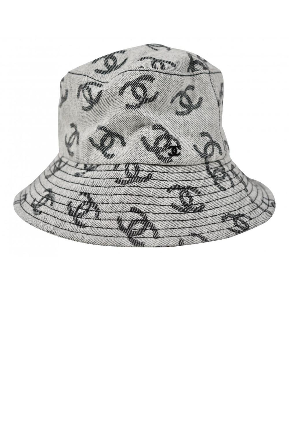 샤넬 데님 CC 로고 버킷햇 AA8274