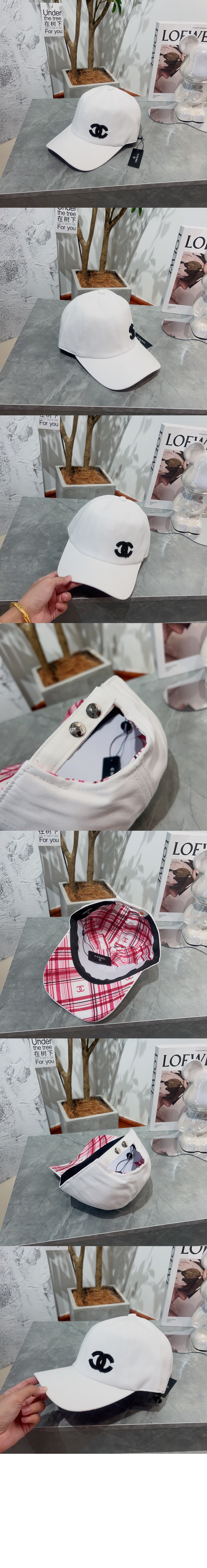 샤넬 로고 베이스볼 캡 AA8955