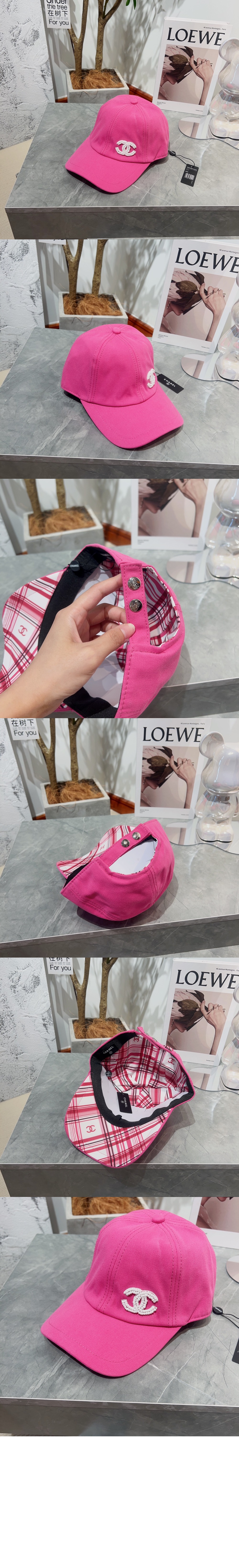 샤넬 로고 베이스볼 캡 AA8955