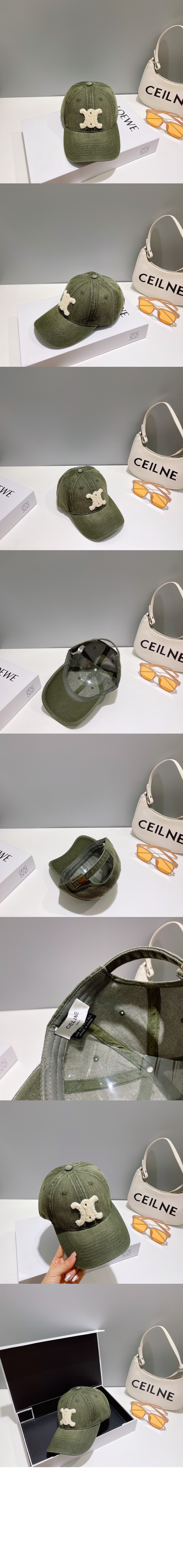 셀린느 데님 베이스볼 캡 2A65U7