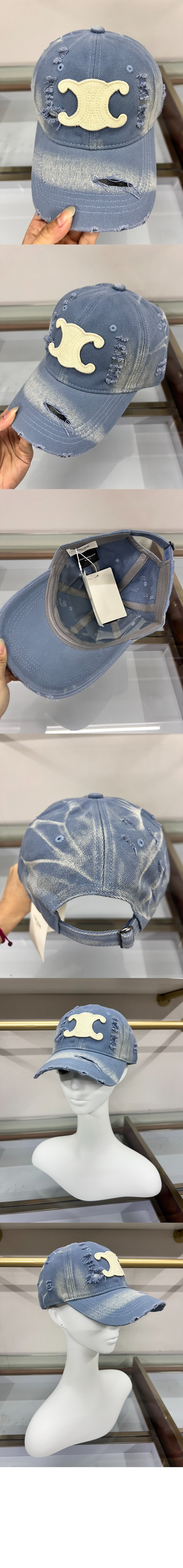 셀린느 데님 베이스볼 캡 2A5621