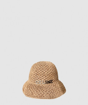 셀린느 뜨개질 밀짚모자 2A63U3
