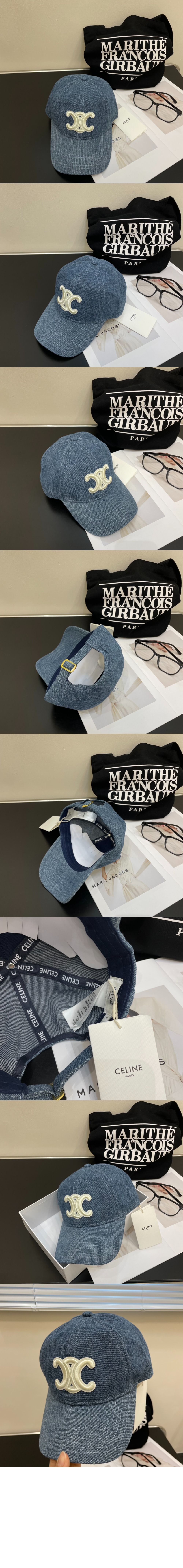 셀린느 트리옹프 베이스볼 캡 - 유니언 워시 데님 다크 유니언 2AUT69