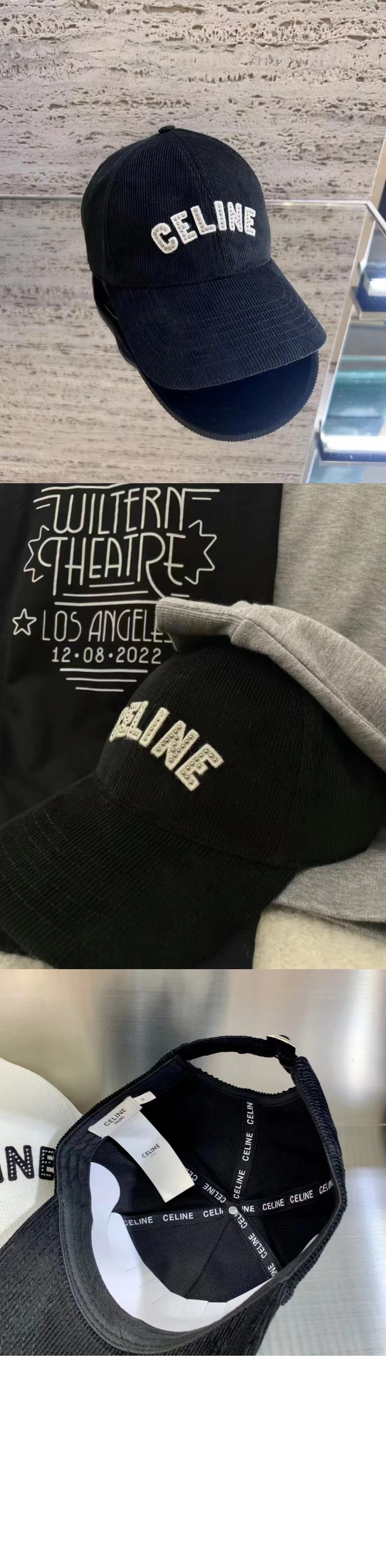 셀린느 코듀로이 베이스볼 캡 2AUX35