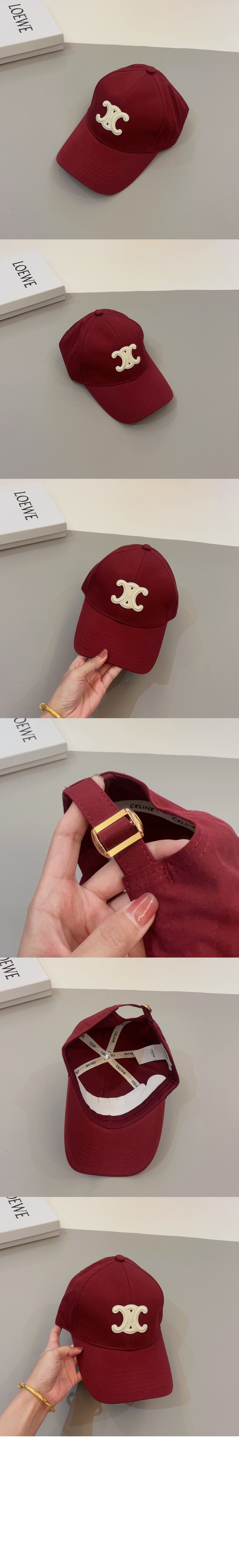 셀린느 트리오페 베이스볼 캡 2AUT69