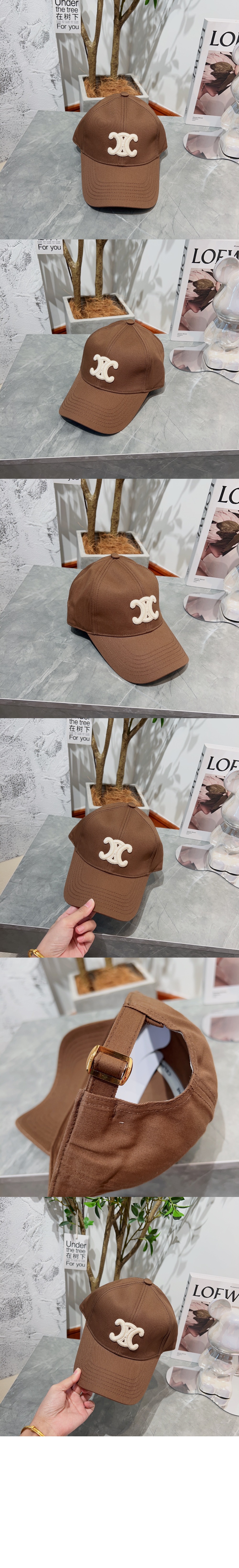 셀린느 트리오페 베이스볼 캡 2AUT69