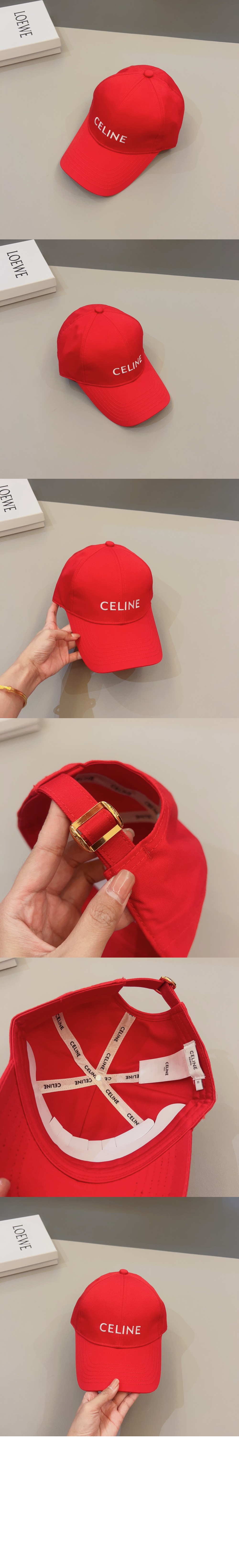 셀린느 드릴 코튼 베이스볼 캡 2AUA12