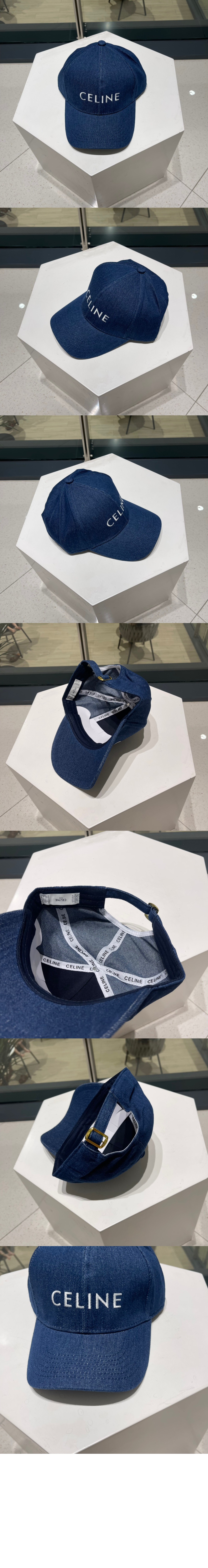 셀린느 드릴 코튼 베이스볼 캡 2AUA12