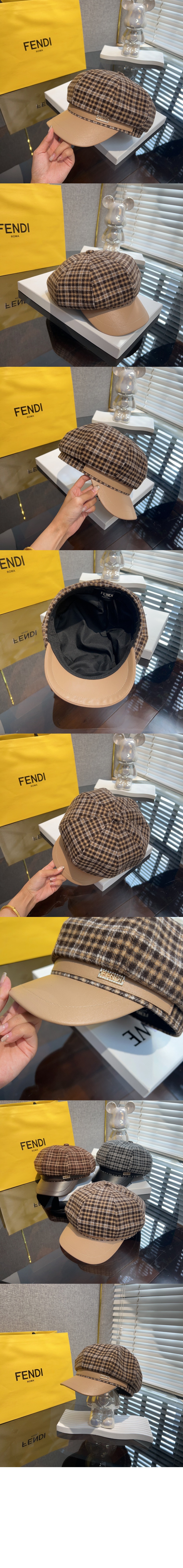 펜디 팔각 모자 FXQ579