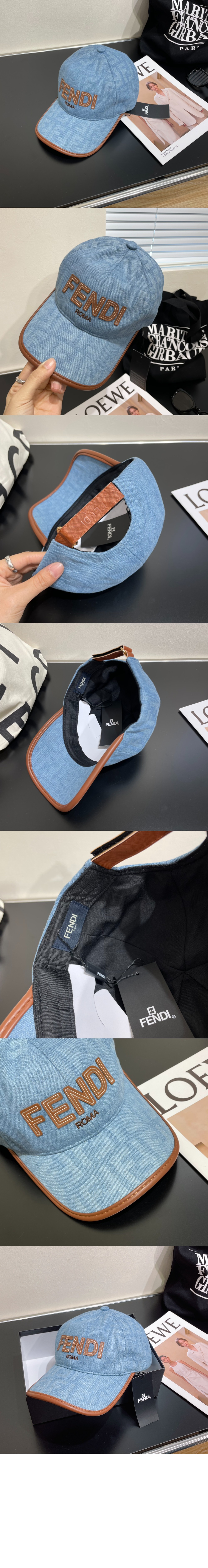 펜디 데님 베이스볼 캡 FXQ743