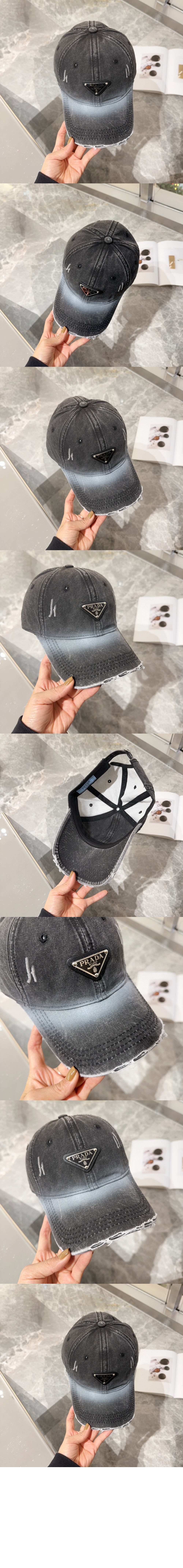 프라다 데님 베이스볼 캡 1HC261