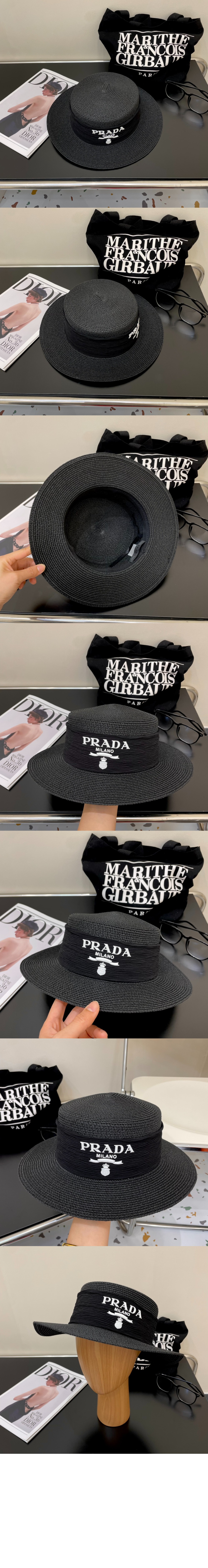 프라다 밀짚모자 선캡 2HC745