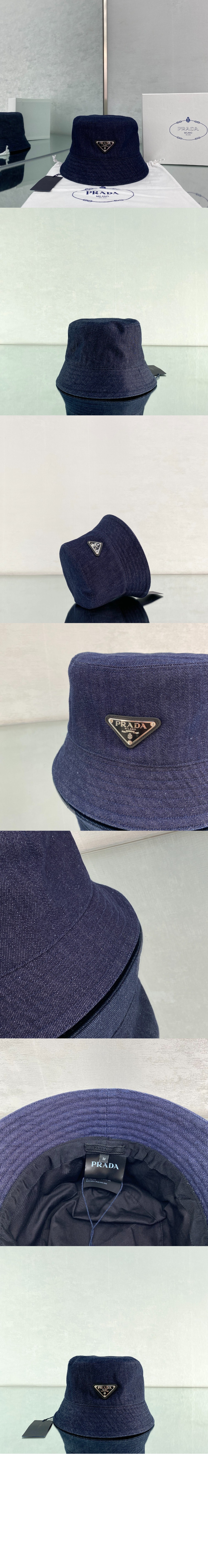 프라다 데님 버킷햇 1HC137