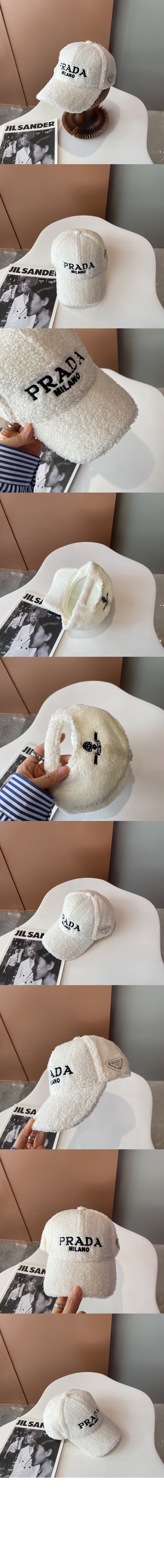 프라다 시어링 베이스볼 캡 1HC228