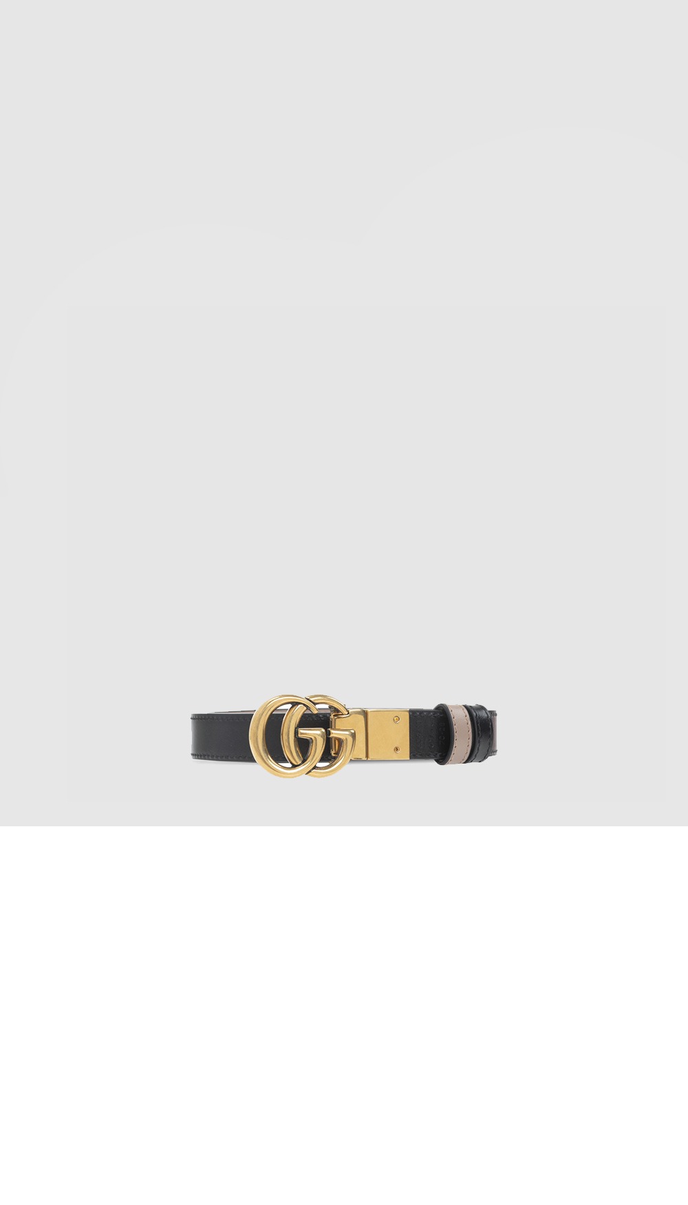 구찌 GG 마몽 리버서블 씬 벨트 659418