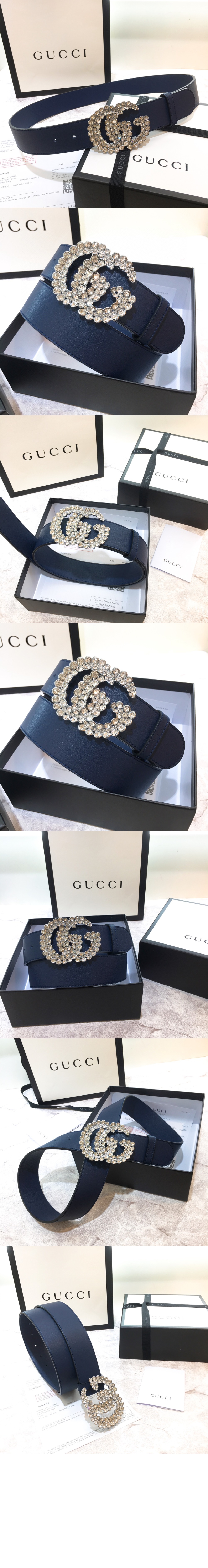 구찌 GG 와이드 벨트 582100