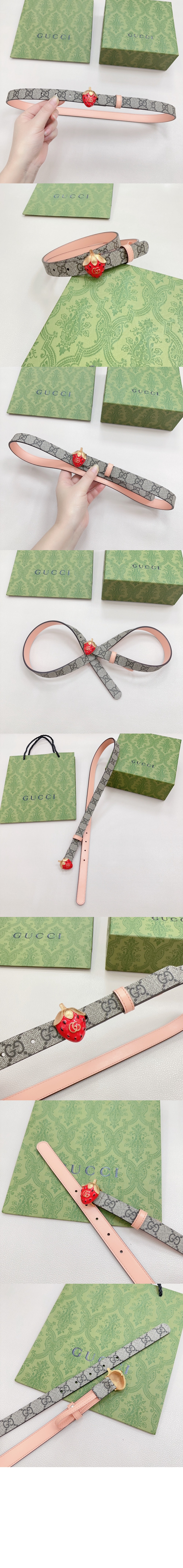 구찌 딸기버클 협벨트 725371