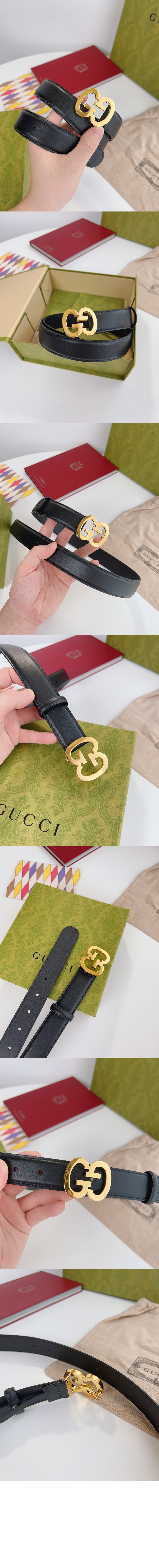 구찌 더블 G 스무스 버클 벨트 745830