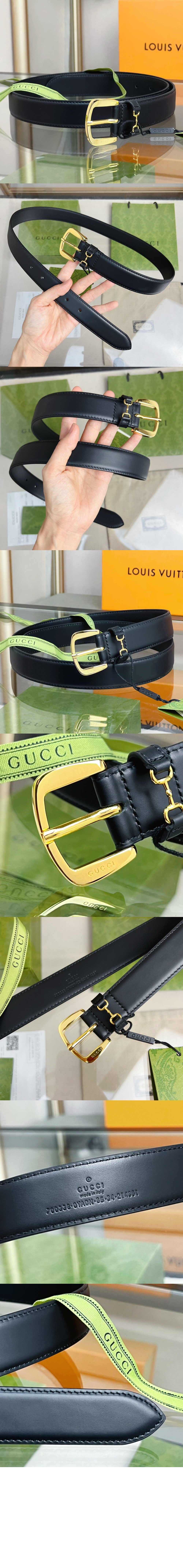 구찌 사각 버클 벨트 700338