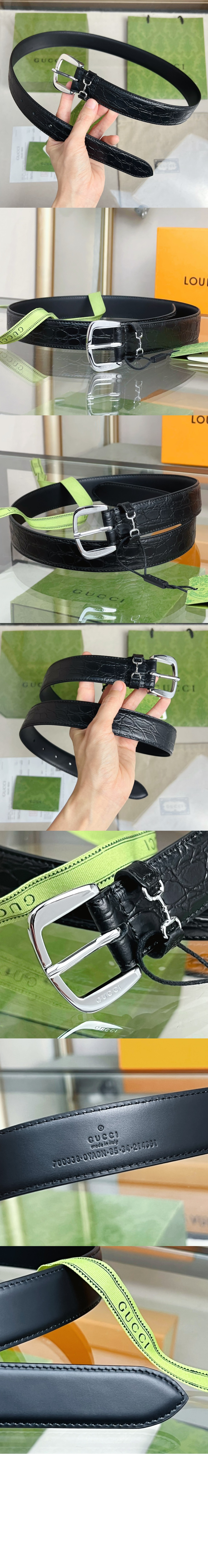 구찌 사각 버클 벨트 700338