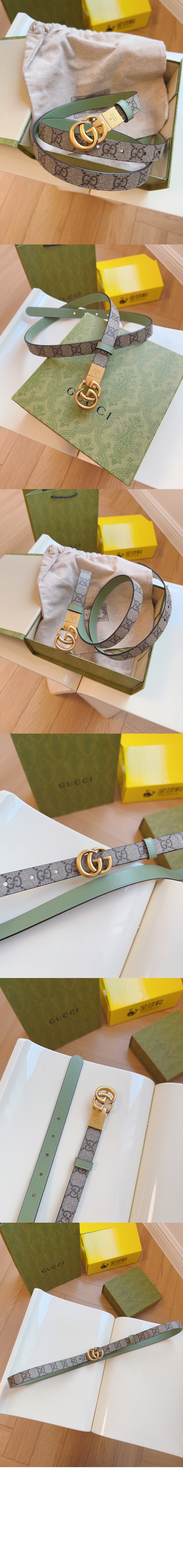 구찌 더블 G 버클 슬림 벨트 659418