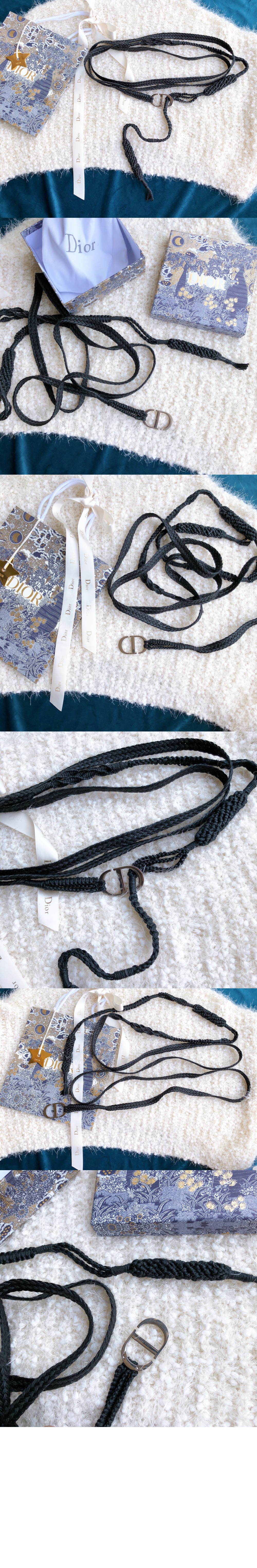 디올 린넨 캔버스 직조 벨트 B0106