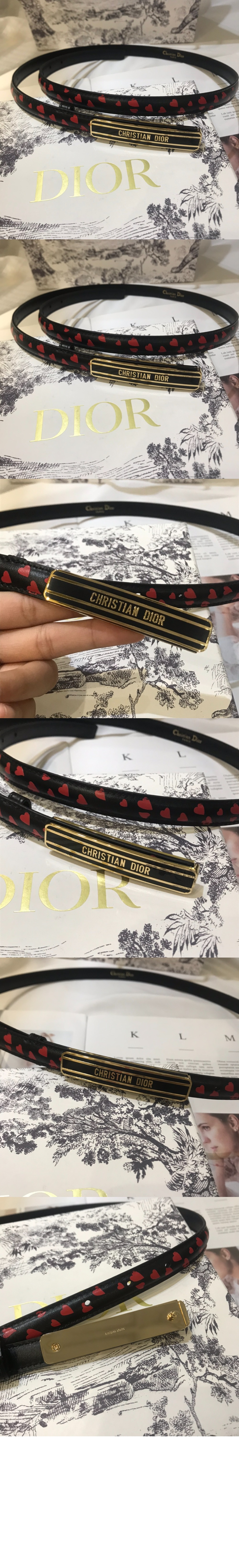 디올 매끄러운 버클 소가죽 벨트 B0109