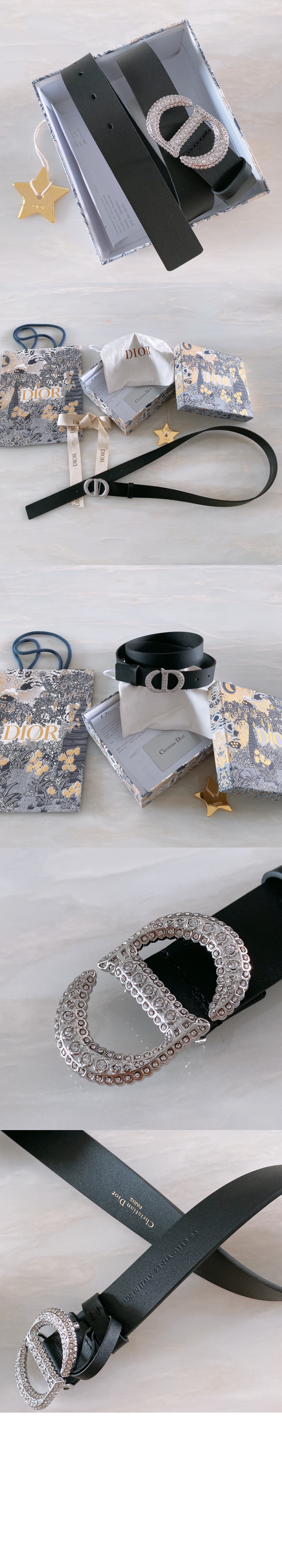 디올 몽테뉴 크리스탈 벨트 B0278